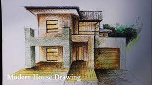Modern House Drawing With The Color Youtube ✓ free for commercial use ✓ high quality images.
