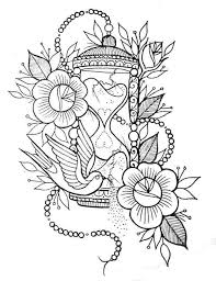 Coloring allows you to unlock your creative. Flores Tattoo Design Drawings Hourglass Tattoo Body Art Tattoos