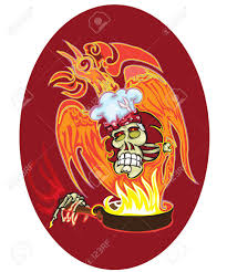 Cráneo monocromo vintage con gorro de cocinero. Craneo Y Cuchillos Cruzados Cocinero Ilustraciones Vectoriales Clip Art Vectorizado Libre De Derechos Image 43641852
