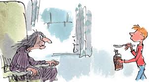 George S Marvellous Medicine Grandma Illustration Quentin Blake Colour Georges Marvellous Medicine Illustration Art Roald Dahl