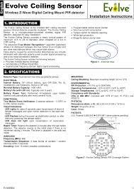 Instruction manual passive infrared detectors. Pir 100 Passive Infrared Detector User Manual 1 Evolve Guest Controls