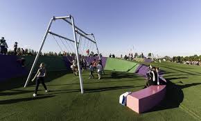 Slides Treehouses And Worm Holes Turn Sydney S Blaxland Park Into A Field Of Fun Cool Playgrounds Park Playground Playground