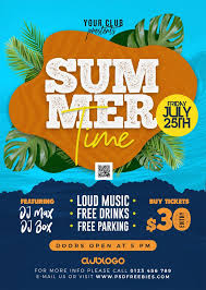 This template is suitable for any ladies party, birthday bash events, dj night & more. Summer Time Party Event Flyer Psd Psdfreebies Com
