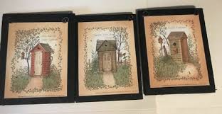Outhouse bath collection features the artwork of linda spivey in durable resin pieces, hand painted with great details. Memories Old Country Landmark Backhouse Country Outhouse Bathroom Decor Sign Home Decor Home Decor Plaques Signs