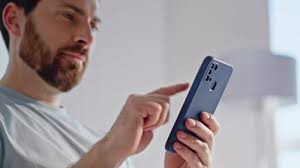 Guy Finger Tapping Smartphone Screen Making Online Order Morning Room  Closeup, Buildings Stock Footage ft. happy & finger