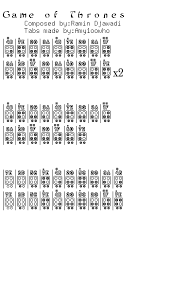 Game Of Thrones Theme Game Of Thrones Ocarina Tabs Game Of Thrones Theme Music Tabs