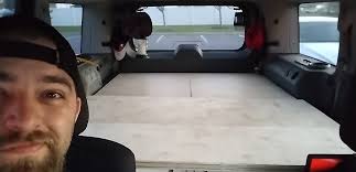 Love the space in my commander! Sleeping platform/drawer system with  literally everything I need for overlanding!