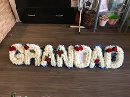 Grandad funeral tribute available in colours of your choice, please be aware during this current climate we do need as much notice as possible to arrange funeral flowers, i have added these to the website for. Flowers Spelling Grandad Grandad Funeral Flowers Funeral Flowers Funeral Tributes