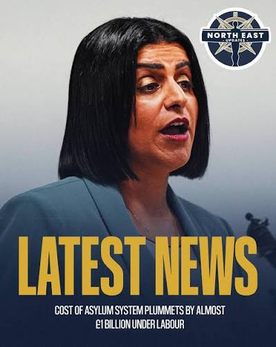 🚨 Asylum system costs fall by almost £1 billion under Labour The cost of  running the UK's asylum system has reportedly fallen by nearly £1 billion  since Labour came to power, according