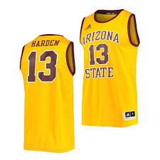 On monday, harden had 30 points, 15 assists, 14 rebounds and no turnovers in 44 minutes. Arizona State Sun Devils James Harden 13 Jersey Gold College Basketball Player Jersey Men