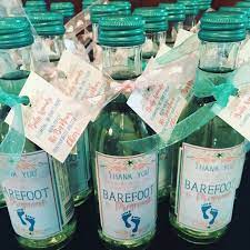 Baby Shower Garden Tea Party Theme Mini Wine Bottle Labels And Favor Tags Baby Shower Wine Bottle Labels Baby Shower Tea Baby Shower Desserts Boy