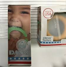 Nuby Textured Monkey Ribbon Tag Teether Toy Crinkle Bright Colors SQUEAKER  Clip