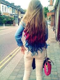 The first time i dip dyed my hair, i had it done professionally. Blue Pink And Purple Dip Dye Madi S S Photo Beautylish