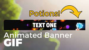 Create a completely free, high quality minecraft animated banner. Potion Fountain Animated Minecraft Server Banner Template Youtube With Animated Banner Template 10 Prof Animated Banners Banner Template Animated Banner Ads