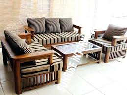 This sofa style is designed for comfort. Living Room Wooden Sofa Set Design
