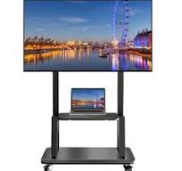 ‫حامل تلفزيون بعجلات: عربة تلفزيون متنقلة مع حامل لشاشات LCD مسطحة مقاس  32-80 بوصة LED LCD منحنية مسطحة وعربة تلفزيون أرضية محمولة ورف شاشة تلفزيون  ...‬‎