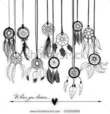 Black And White Dream Catcher Background Dream Catcher Vector Illustration On The White Background