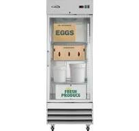 29 in. One Glass Door Reach-In Refrigerator, 21 Cu. Ft. in Stainless-Steel  (RIR-1D-GD)