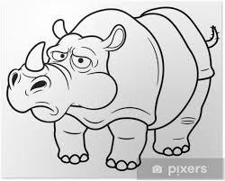 El libro que estás buscando ya no está disponible. Poster Ilustracion De Dibujos Animados De Rinoceronte Libro De Colorante Pixers Vivimos Para Cambiar