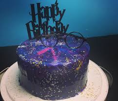 Make And Share This Galaxy Mirror Cake Recipe From Genius Kitchen Galaxy Cake Cake Birthday Cake Bakery