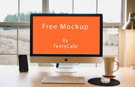 Download Free Imac Mockup In Workspace Psd Template Vol 1 Texty Cafe Imac Psd Templates Mockup