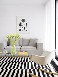 Ikea Stockholm Area Rug Black White Stripe Salon Ikea Tapis Blanc Inspiration Salon