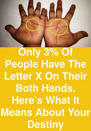 Only 3 Of People Have The Letter X On Their Both Hands Here S What It Means About Your Destiny Palm Reading Charts Palm Reading Palm Lines Meaning