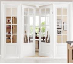 Nice White Wood Panelled French Doors With Small Lattice Interior Double French Doors French Doors Interior Glass Doors Interior