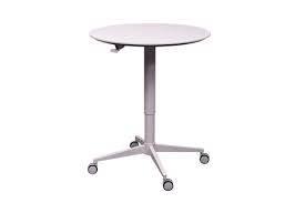 As well as the polished aluminium option pictured, the stem and base also come in a… Four Wheels Ergonomic Pneumatic Height Adjustable Office Working Table