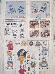 Vintage Paper Dolls the Bear Who Thought He Was a Bunny, Ted Trib, Little  Johnny and the Teddy Bears, Storybook Bears, Teddies Trick or Tre - Etsy