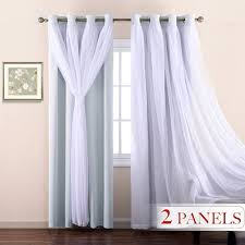 Choosing the best blackout curtains. Amazon Com Nicetown Double Layer Nursery Bedroom Thermal Insulated Dressing Crushed Sheer Over Blackout Curtains For 17 Inch 40 Inches Width Window 1 Pair Platinum Tie Backs Included Home Kitchen