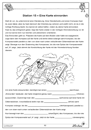 Klasse zum herunterladen und ausdrucken als pdf. Eine Karte Einnorden Geographie Unterrichten Unterrichten Sachunterricht Grundschule