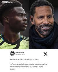 Bukayo Saka responds to Rio Ferdinand's criticism, Arsenal fans show support