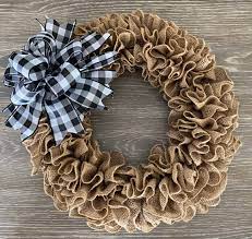Farmhouse Wreath Burlap Wreath Farmhouse Wreath Burlap Etsy Burlap Wreath Diy Burlap Wreath Tutorial Diy Burlap Wreath Tutorial