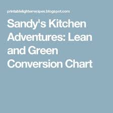 sandys kitchen adventures lean and green conversion chart