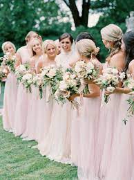 Summer Wedding At Cheekwood Botantical Gardens Bridesmaid Blush Bridesmaids Wedding Bridesmaids