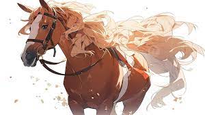 Ein Anime Pferd Mit Langen Langen Haaren, Pferdebild Clipart Hintergrund,  Foto und Bild zum kostenlosen Download