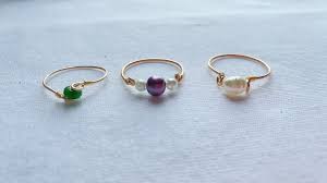 In this tutorial, i show how to make a simple wire ring with just a bead, some wire and a few tools! How To Make Rings Making Simple And Easy Pearl Rings Wire Rings 3 Easy Diy Rings Youtube