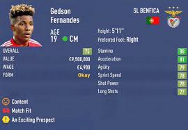 Does gedson fernandes rttf change? Careermodestars On Twitter Fifa19 Gedson Fernandes Slbenfica En Portugal 75 86 Position Cm Age 19 Traits Flair Long Shot Taker Technical Dribbler Takes Finesse Free Kicks Https T Co 1ai87pxsi8