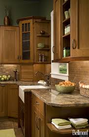 Oak Park Cherry Brandy 1900 Series Kitchens Bellmont Cabinet Co Kitchen Cabinet Colors Kitchen Traditional Kitchen