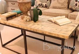 I do have a few tips for you to find restoration hardware furniture for less. Wood And Metal Coffee Table Knockoffdecor Com