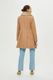 Vtg camel wool coat w/ full leopard print faux fur lining mint conditiontop rated seller. Faux Fur Collar Coat Shopperboard