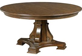 This pedestal dining table has particularly spacious round top. Kincaid Furniture Portolone 95 052p Stellia 60 Round Solid Wood Dining Table With Carved Wood Pedestal Base Hudson S Furniture Dining Tables
