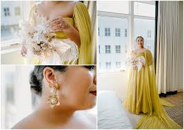 Isabel and Max's Bright and Colourful New Jersey Wedding with a Yellow  Wedding Dress by Brenna Marie Photography