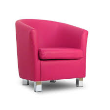 I got my fuchsia nina chairs yesterday so i wanted to show you how they look in my formal living room! Small Leather Sofa Tub Chair Fuschia Pink Chrome Legs