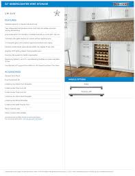 Who makes sub zero appliances? Sub Zero 5310851 5310844 5310852 Uw 24 S Th Lh 5310845 Specification Manualzz
