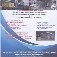 Disnakertrans Lowongan Operator Produksi Spinning Di Pt Ksm