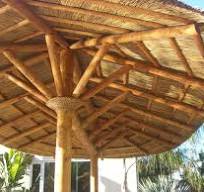 FOREVER BAMBOO African Thatch Reed Panel Palapa Cover Tiki Bar Roof Tiki  Thatch Roofing Panels 31 in W x 18 in H
