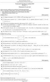 Subiectele si baremul la matematică, din cadrul examenului de bacalaureat 2019, a fost publicat de edu.ro. Bac 2019 Baremele È™i Subiectele De La MatematicÄƒ È™i Istorie Au Fost Publicate De Ministerul EducaÈ›iei Edupedu Ro