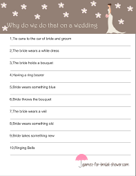 Nov 04, 2021 · funny bride and groom trivia questions to lighten up the party, what could be a more exciting way than with some funny trivia questions! Free Printable Why Do We Do That Game For Bridal Shower
